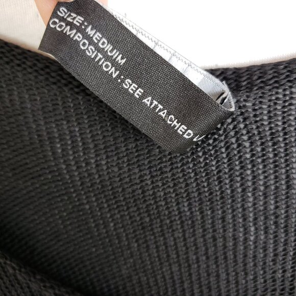 RUNDHOLZ Tunic Sweater Asymmetrical Hem Black Minimalist Lagenlook size M Goth - Picture 8 of 14